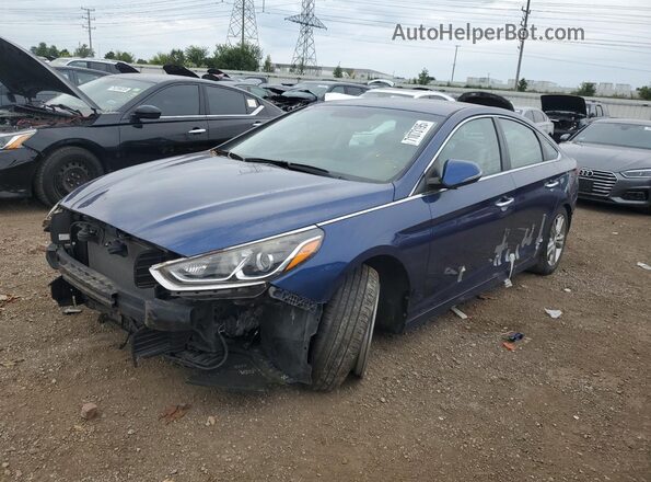5NPE34AF2JH596367 2018 HYUNDAI SONATA Blue Передня ліва чверть
