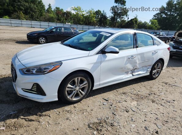 5NPE34AF6JH626650 2018 HYUNDAI SONATA Белый Передняя левая четверть