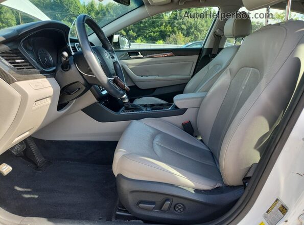 5NPE34AF6JH626650 2018 HYUNDAI SONATA Белый Вид салона спереди