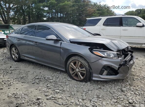 5NPE34AF6JH708491 2018 HYUNDAI SONATA Gray Front right