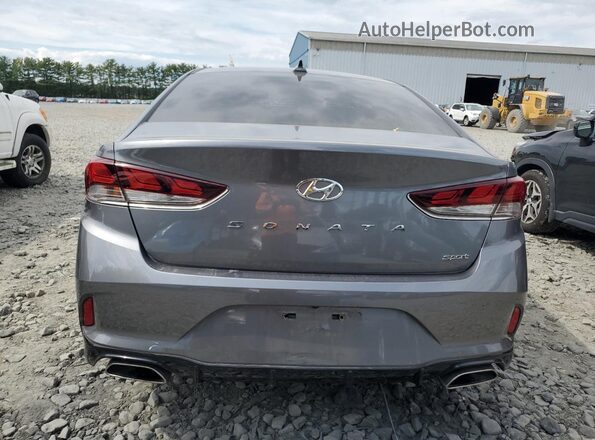 5NPE34AF6JH708491 2018 HYUNDAI SONATA Gray Rear view