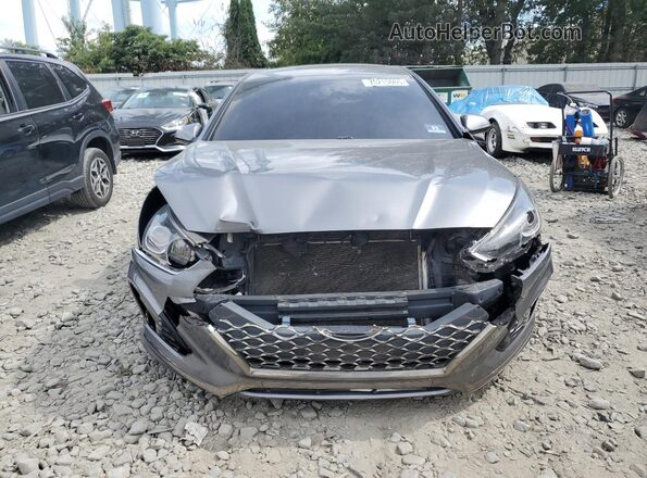 5NPE34AF6JH708491 2018 HYUNDAI SONATA Gray Front view