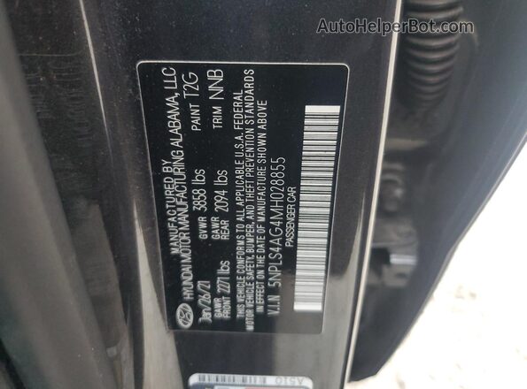 5NPLS4AG4MH028855 2021 HYUNDAI ELANTRA Gray Вид підкапотного простору