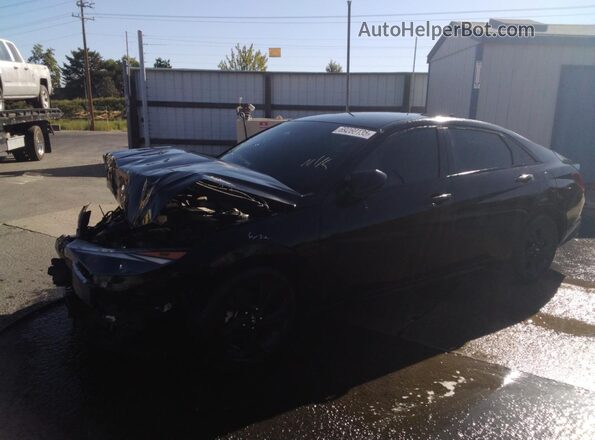 5NPLS4AGXMH009985 2021 HYUNDAI ELANTRA Черный Передняя левая четверть
