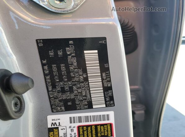 5TDAARAH4PS518162 2023 TOYOTA HIGHLANDER HYBRID Gray Vista de la etiqueta del VIN