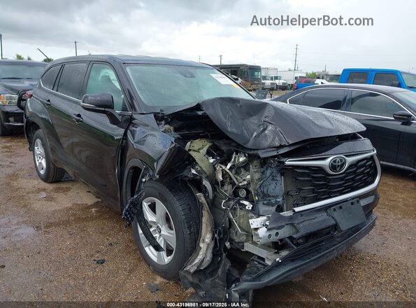 5TDCZRAHXMS063492 2021 TOYOTA HIGHLANDER Черный Передняя правая четверть