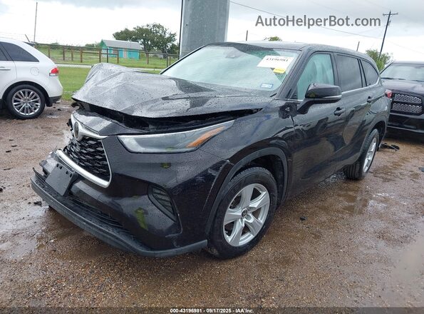 5TDCZRAHXMS063492 2021 TOYOTA HIGHLANDER Черный Передняя левая четверть
