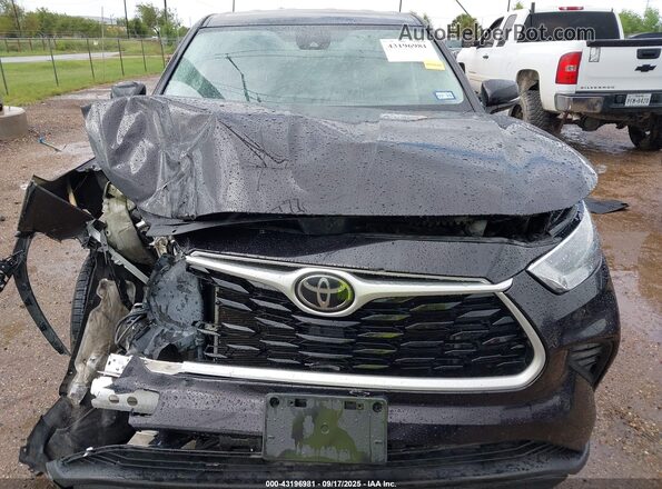 5TDCZRAHXMS063492 2021 TOYOTA HIGHLANDER Черный Вид задней части салона