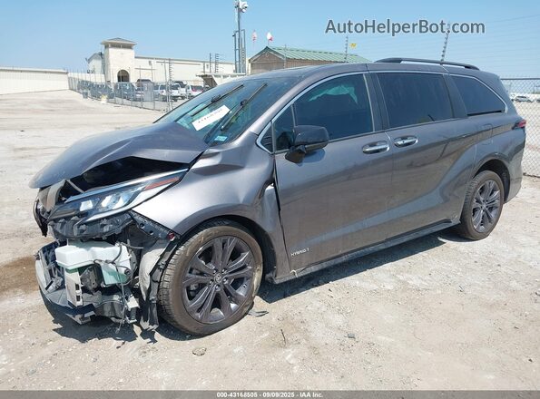 5TDDRKEC2MS021750 2021 TOYOTA SIENNA Gray Передня ліва чверть