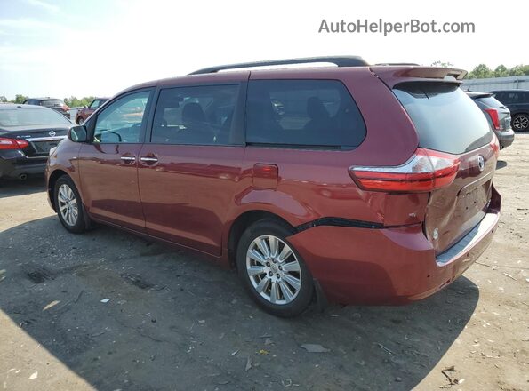 5TDDZ3DC1HS166680 2017 TOYOTA LE Burgundy უკანა მარცხენა