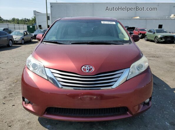 5TDDZ3DC1HS166680 2017 TOYOTA LE Burgundy წინა ხედი