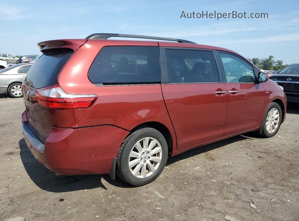 5TDDZ3DC1HS166680 2017 TOYOTA LE Burgundy უკანა მარჯვენა
