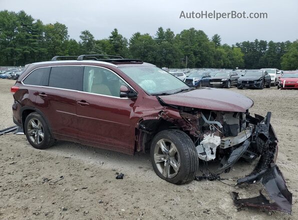 5TDDZRFH1JS827805 2018 TOYOTA LIMITED Red Передня права чверть