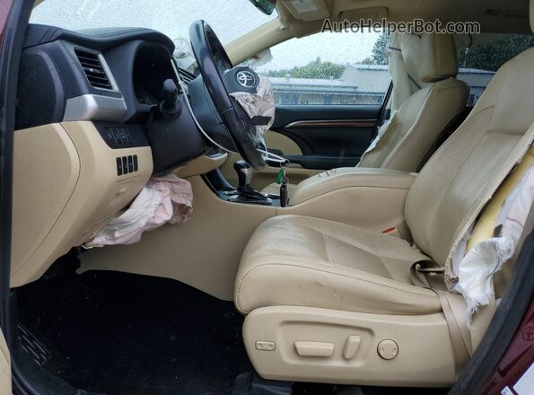 5TDDZRFH1JS827805 2018 TOYOTA LIMITED Red Вид салону спереду