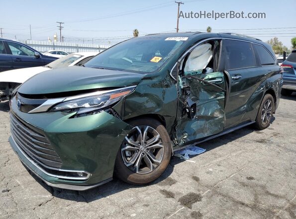 5TDESKFCXSS169326 2025 TOYOTA LIMITED Green წინა მარცხენა ხედი სამი მეოთხედიდან