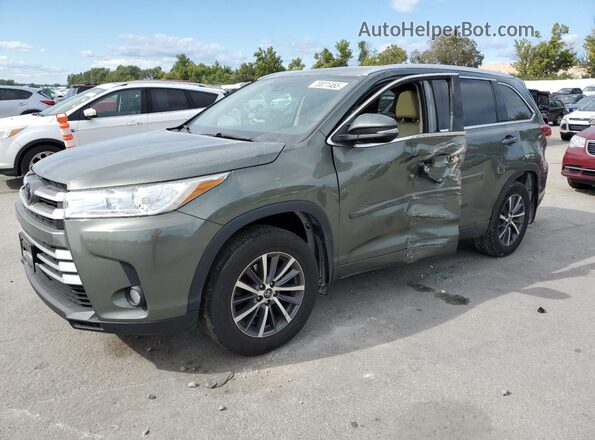 5TDJZRFH4JS804778 2018 TOYOTA HIGHLANDER Tan წინა მარცხენა ხედი სამი მეოთხედიდან