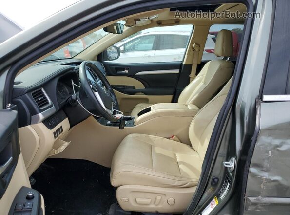 5TDJZRFH4JS804778 2018 TOYOTA HIGHLANDER Tan წინა სალონის ხედი