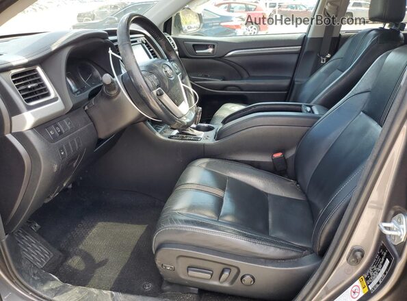 5TDJZRFH7JS899711 2018 TOYOTA HIGHLANDER Charcoal Vista interior delantera