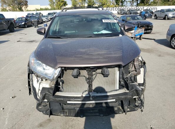 5TDJZRFH8JS898972 2018 TOYOTA HIGHLANDER Brown Vista frontal