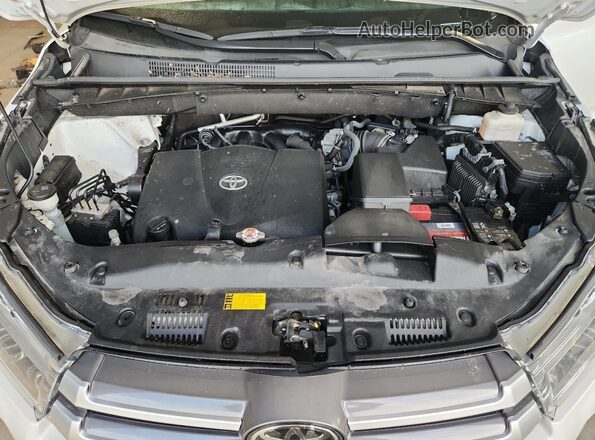 5TDJZRFH9JS525987 2018 TOYOTA HIGHLANDER White Vista del compartimento del motor