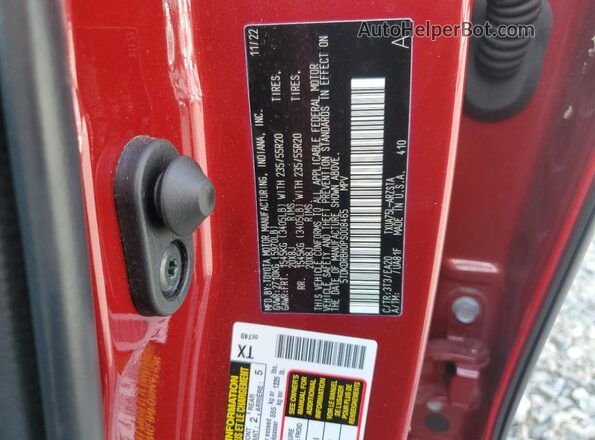 5TDKDRBH0PS008465 2023 TOYOTA HIGHLANDER Red Widok naklejki z numerem VIN