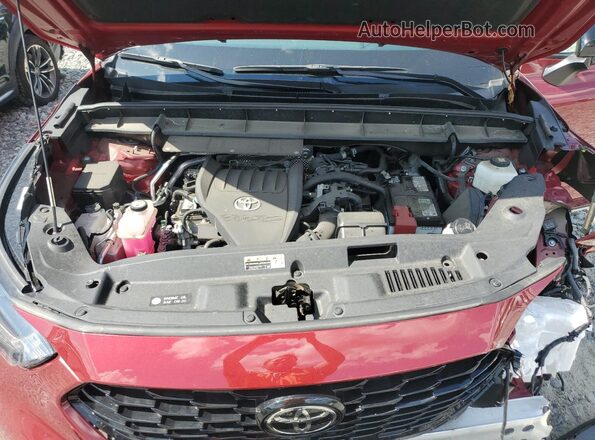 5TDKDRBH0PS008465 2023 TOYOTA HIGHLANDER Red Widok komory silnika