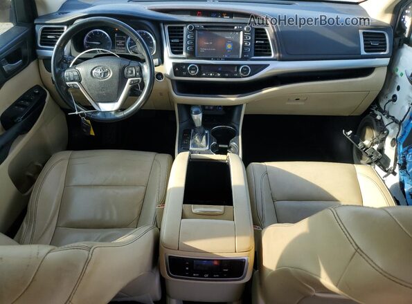 5TDKZRFH6JS527426 2018 TOYOTA HIGHLANDER White Widok deski rozdzielczej