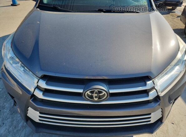 5TDKZRFH7JS530870 2018 TOYOTA HIGHLANDER Gray Engine compartment view