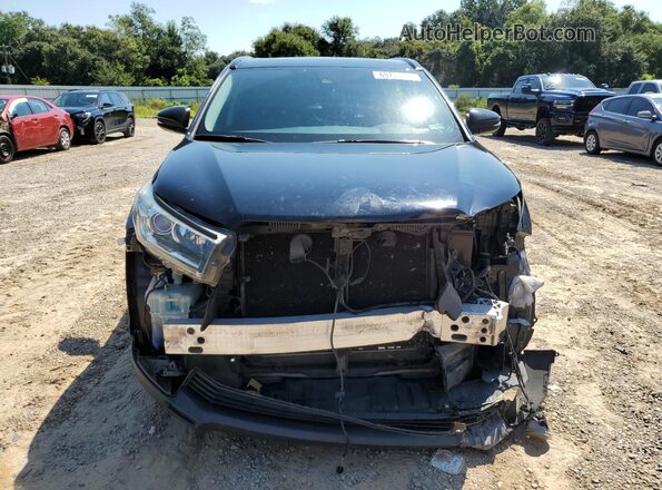 5TDKZRFH8JS528139 2018 TOYOTA HIGHLANDER Black Front view