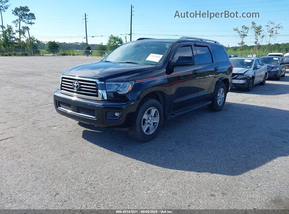 5TDZY5G10JS071631 2018 TOYOTA SEQUOIA Черный Передняя левая четверть