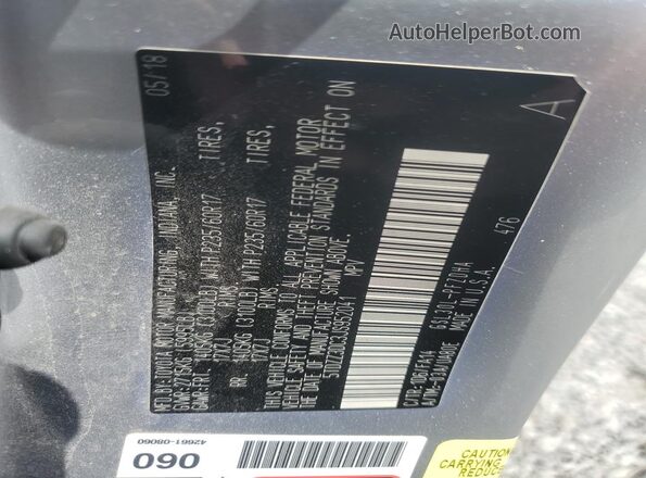 5TDZZ3DC3JS952041 2018 TOYOTA SIENNA Серебряный Вид наклейки с VIN-кодом