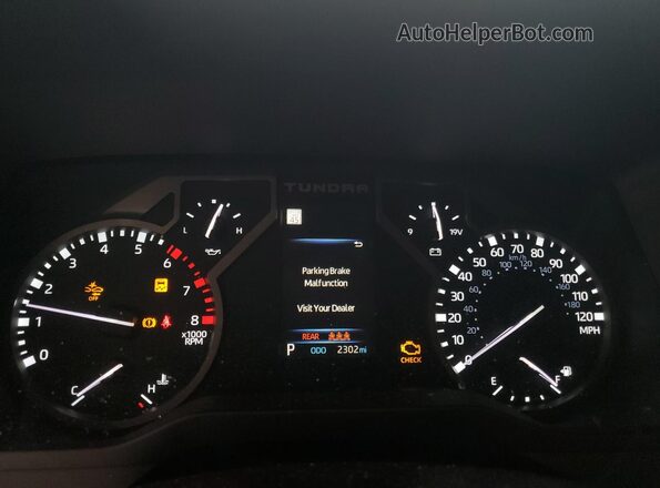 5TFKB5DB3SX309631 2025 TOYOTA TUNDRA Белый Вид щитка приборов