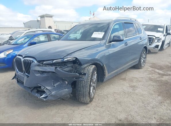 5UX23EM02P9R91424 2023 BMW X7 Gray წინა მარცხენა ხედი სამი მეოთხედიდან