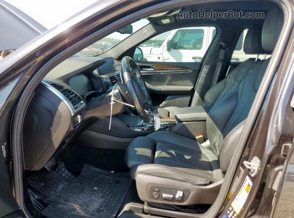 5UX2V1C06L9C96476 2020 BMW X4 Black Widok wnętrza z przodu