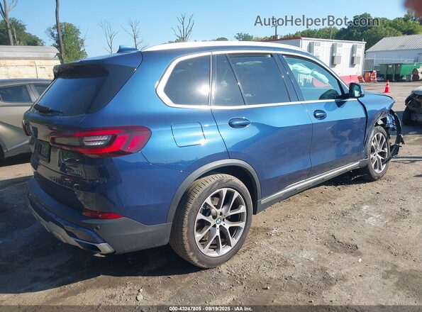 5UXCR6C07N9N32963 2022 BMW X5 Blue Trasero derecho