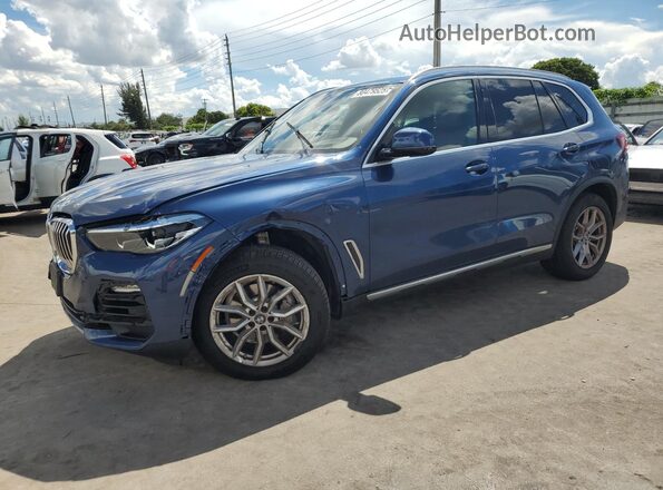 5UXCR6C09M9G07101 2021 BMW X5 Blue წინა მარცხენა ხედი სამი მეოთხედიდან