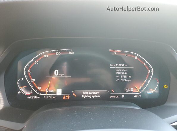 5UXCW2C08L9C55693 2020 BMW X7 White Instrument cluster view