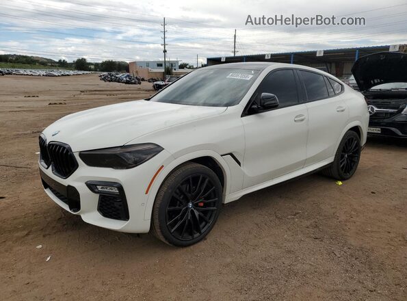5UXCY4C07M9E05557 2021 BMW X6 Белый Передняя левая четверть