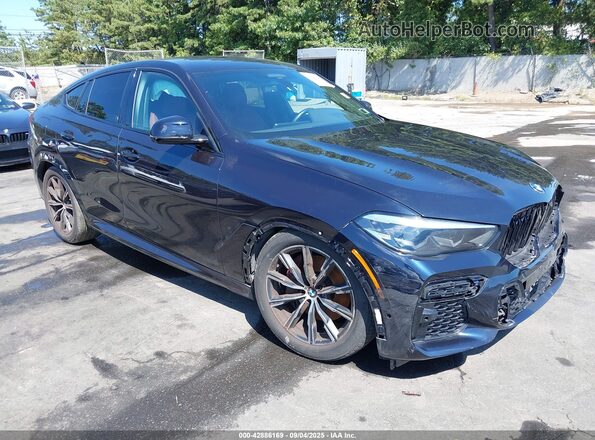 5UXCY6C05N9N29823 2022 BMW X6 Dark Blue Передняя правая четверть