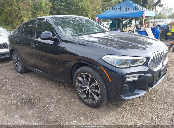 5UXCY6C0XM9G02539 2021 BMW X6 Черный Передняя правая четверть