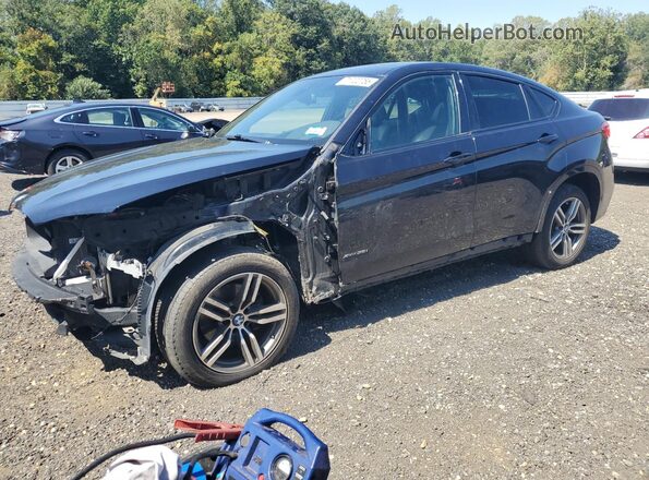 5UXKU2C39H0U28450 2017 BMW X6 Black Передня ліва чверть