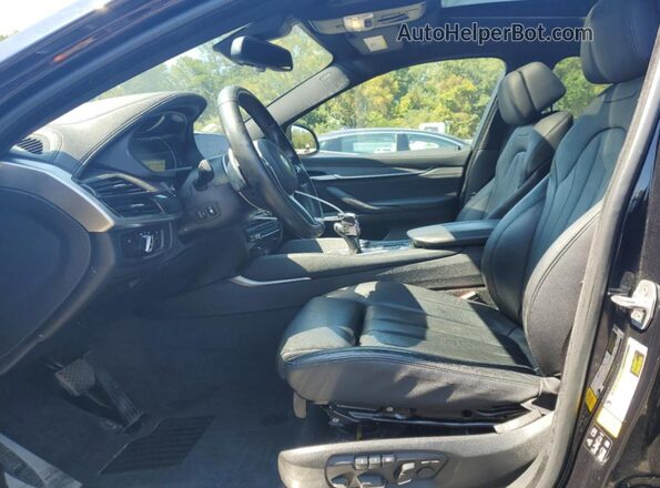 5UXKU2C39H0U28450 2017 BMW X6 Black Вид салону спереду