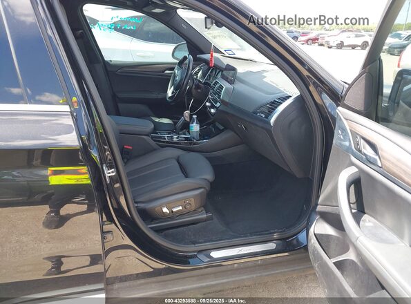 5UXTY3C04M9E94658 2021 BMW X3 Черный Вид салона спереди