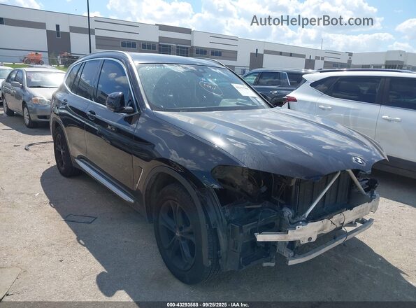 5UXTY3C04M9E94658 2021 BMW X3 Черный Передняя правая четверть