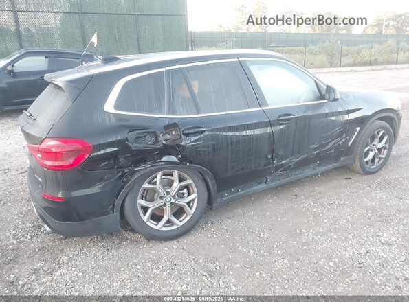 5UXTY5C00M9F13010 2021 BMW X3 Black Задня права чверть