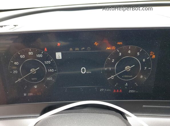 5XYK43DF3SG306765 2025 KIA SPORTAGE Black Vista del cuadro de instrumentos