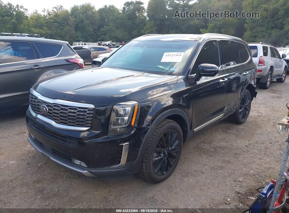 5XYP54HC4MG140493 2021 KIA TELLURIDE Black წინა მარცხენა ხედი სამი მეოთხედიდან