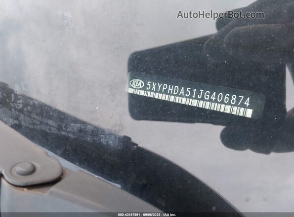 5XYPHDA51JG406874 2018 KIA SORENTO Белый 