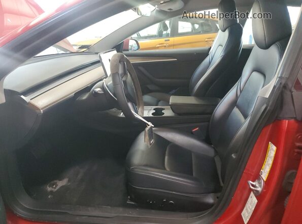 5YJ3E1EAXPF449865 2023 TESLA MODEL Red წინა სალონის ხედი