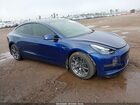 2022 Tesla Model 3 Long Range Dual Motor All-wheel Drive Blue vin: 5YJ3E1EB1NF267512